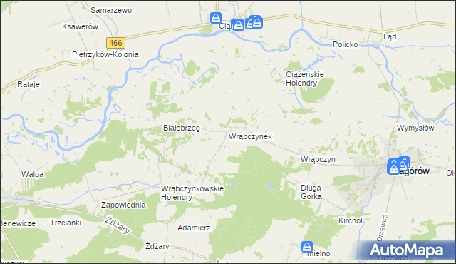 mapa Wrąbczynek, Wrąbczynek na mapie Targeo