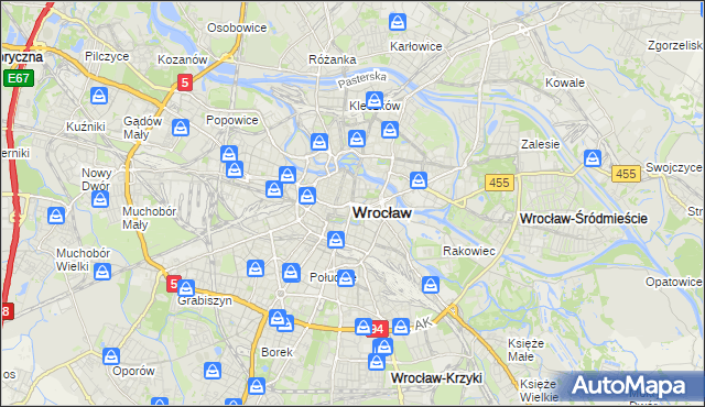 mapa Wrocławia, Wrocław na mapie Targeo