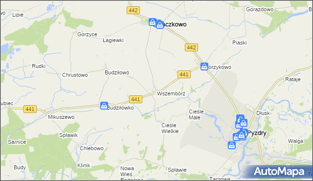 mapa Wszembórz, Wszembórz na mapie Targeo