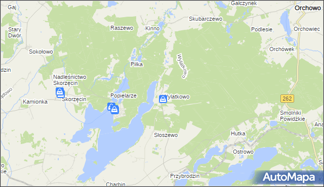 mapa Wylatkowo, Wylatkowo na mapie Targeo