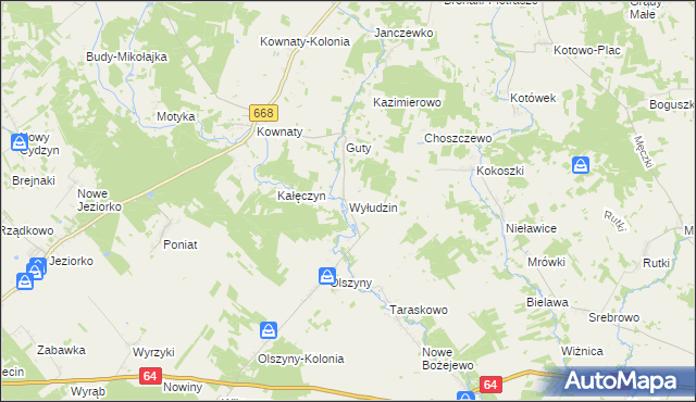 mapa Wyłudzin, Wyłudzin na mapie Targeo