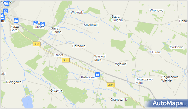 mapa Wyskoć Mała, Wyskoć Mała na mapie Targeo