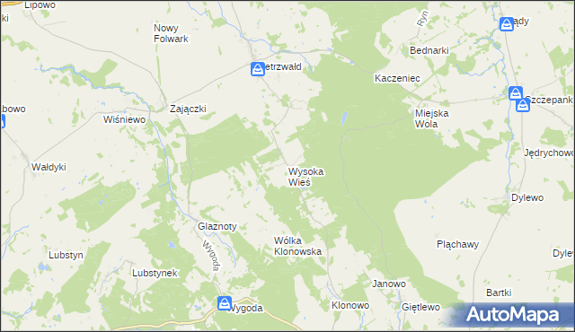 mapa Wysoka Wieś, Wysoka Wieś na mapie Targeo