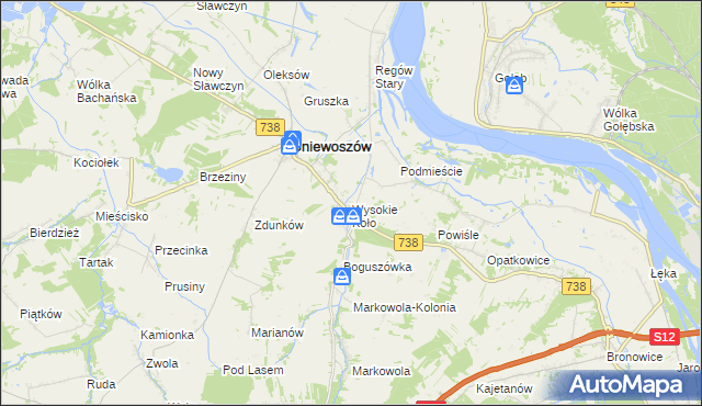 mapa Wysokie Koło, Wysokie Koło na mapie Targeo