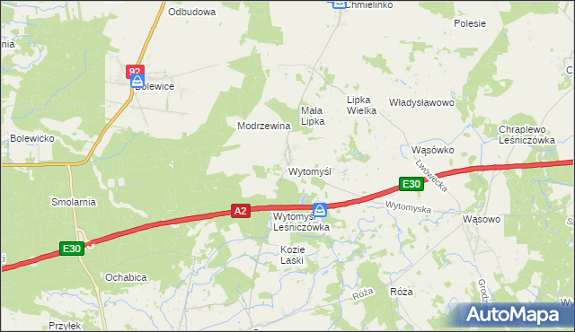 mapa Wytomyśl, Wytomyśl na mapie Targeo