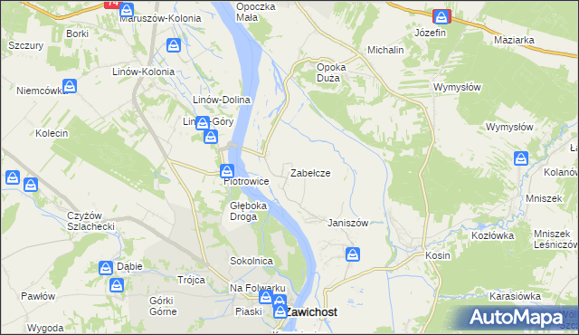 mapa Zabełcze, Zabełcze na mapie Targeo