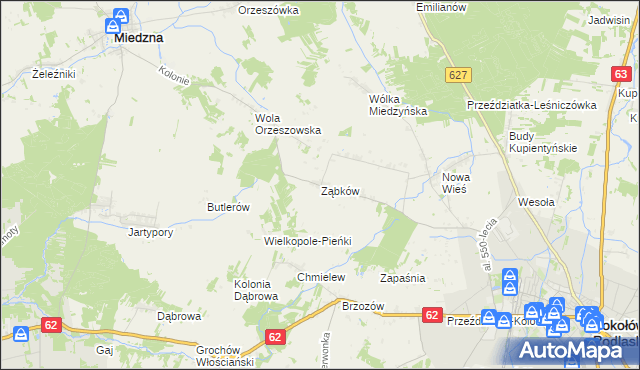 mapa Ząbków, Ząbków na mapie Targeo