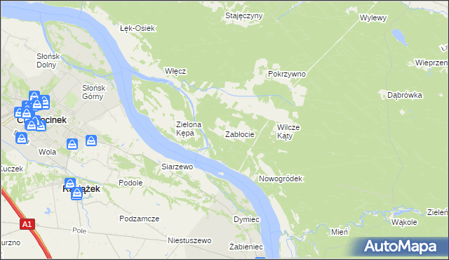 mapa Zabłocie gmina Czernikowo, Zabłocie gmina Czernikowo na mapie Targeo