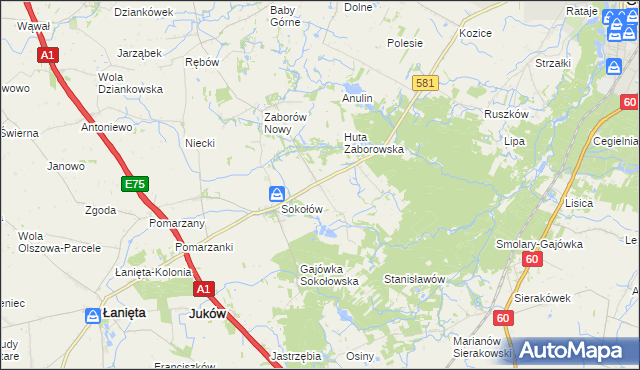 mapa Zaborów Stary, Zaborów Stary na mapie Targeo