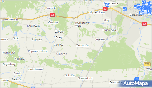 mapa Zachorzów, Zachorzów na mapie Targeo