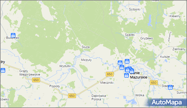 mapa Zakałcze Wielkie, Zakałcze Wielkie na mapie Targeo