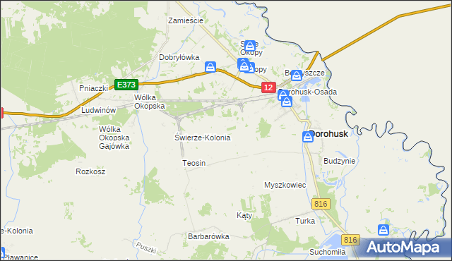 mapa Zalasocze, Zalasocze na mapie Targeo