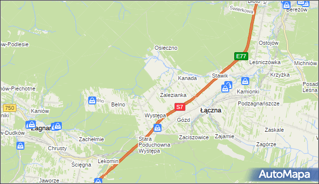 mapa Zalezianka, Zalezianka na mapie Targeo