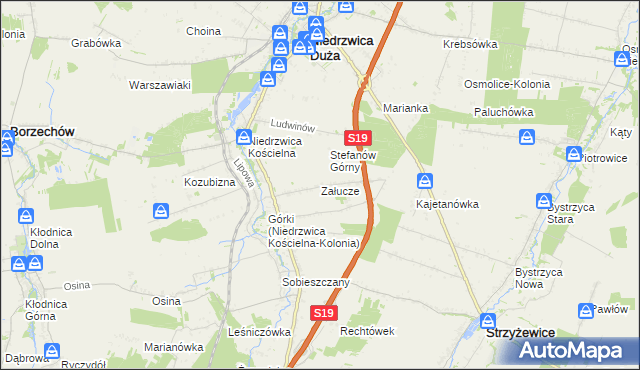 mapa Załucze, Załucze na mapie Targeo