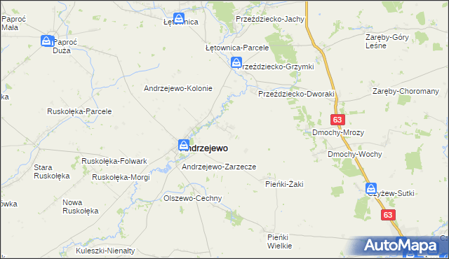 mapa Załuski-Lipniewo, Załuski-Lipniewo na mapie Targeo