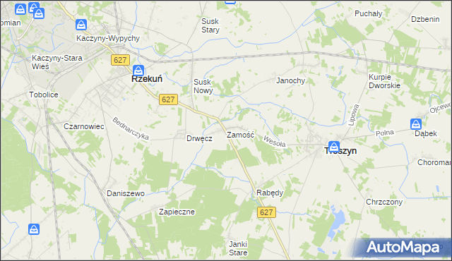 mapa Zamość gmina Troszyn, Zamość gmina Troszyn na mapie Targeo