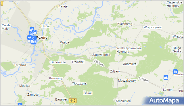 mapa Zapowiednia, Zapowiednia na mapie Targeo