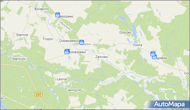 mapa Żarkowo, Żarkowo na mapie Targeo