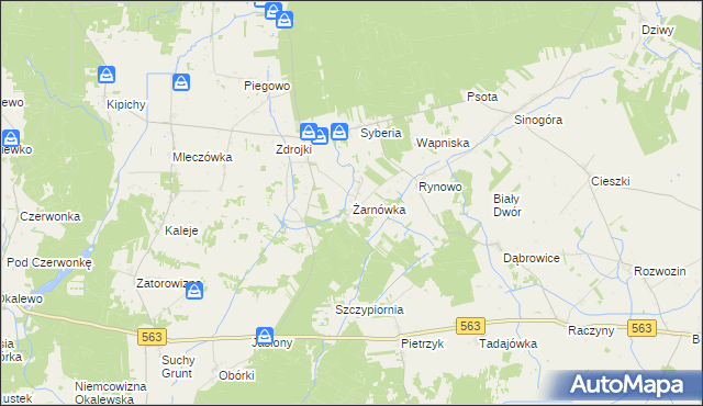 mapa Żarnówka gmina Lubowidz, Żarnówka gmina Lubowidz na mapie Targeo
