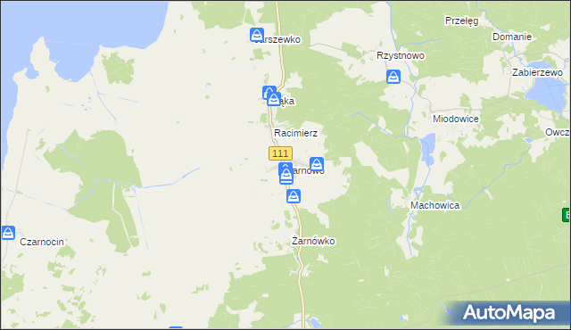 mapa Żarnowo gmina Stepnica, Żarnowo gmina Stepnica na mapie Targeo