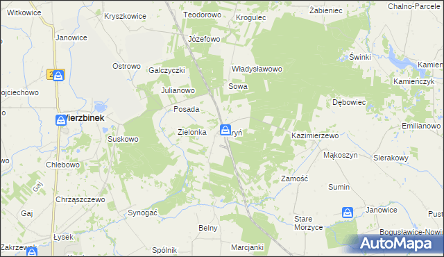 mapa Zaryń, Zaryń na mapie Targeo