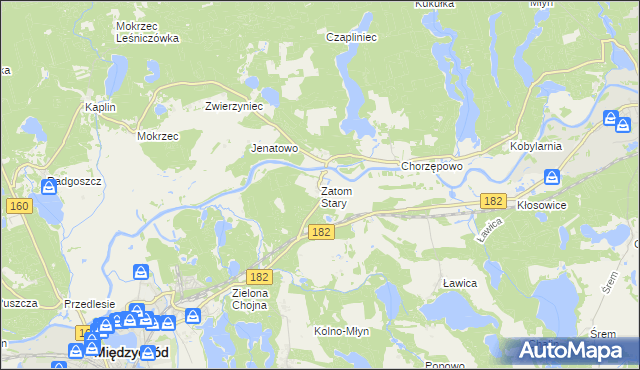 mapa Zatom Stary, Zatom Stary na mapie Targeo