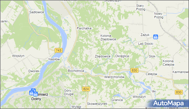 mapa Zbędowice, Zbędowice na mapie Targeo