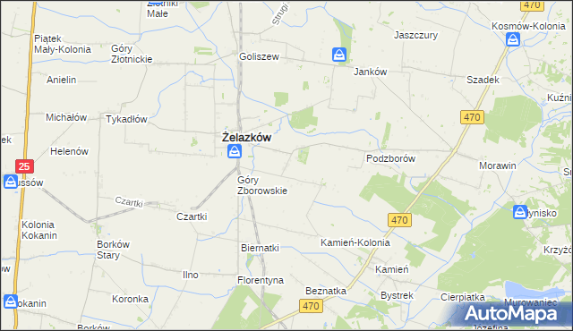 mapa Zborów gmina Żelazków, Zborów gmina Żelazków na mapie Targeo