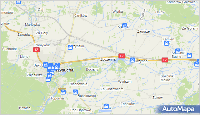 mapa Zbożenna, Zbożenna na mapie Targeo