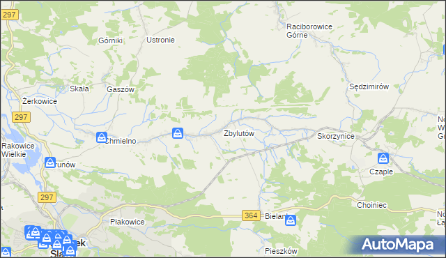 mapa Zbylutów, Zbylutów na mapie Targeo