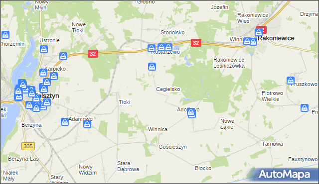 mapa Zdrogowo gmina Wolsztyn, Zdrogowo gmina Wolsztyn na mapie Targeo