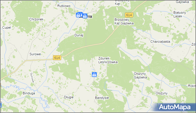 mapa Zdunek Leśniczówka, Zdunek Leśniczówka na mapie Targeo
