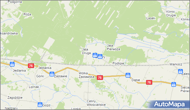 mapa Żdżary gmina Łuków, Żdżary gmina Łuków na mapie Targeo