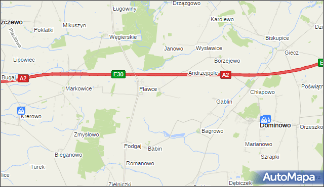 mapa Zdziechowice gmina Środa Wielkopolska, Zdziechowice gmina Środa Wielkopolska na mapie Targeo