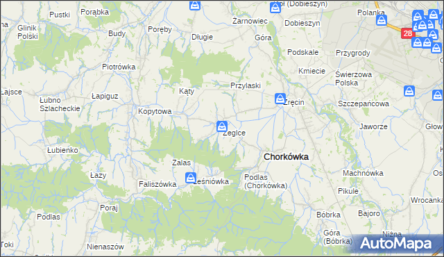 mapa Żeglce, Żeglce na mapie Targeo