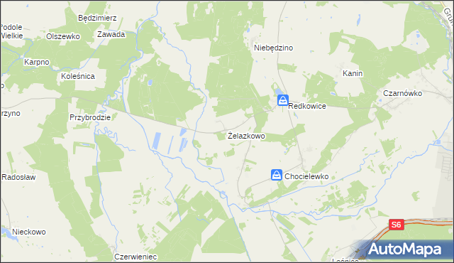 mapa Żelazkowo gmina Nowa Wieś Lęborska, Żelazkowo gmina Nowa Wieś Lęborska na mapie Targeo