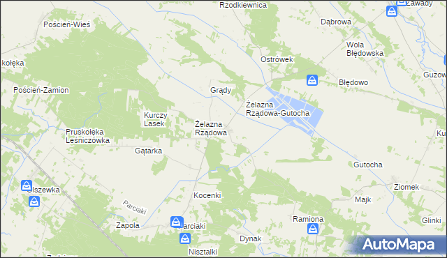 mapa Żelazna Prywatna, Żelazna Prywatna na mapie Targeo