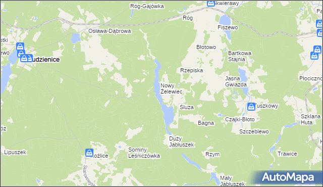 mapa Żelewiec, Żelewiec na mapie Targeo