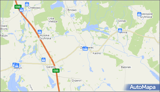 mapa Żelisławiec, Żelisławiec na mapie Targeo