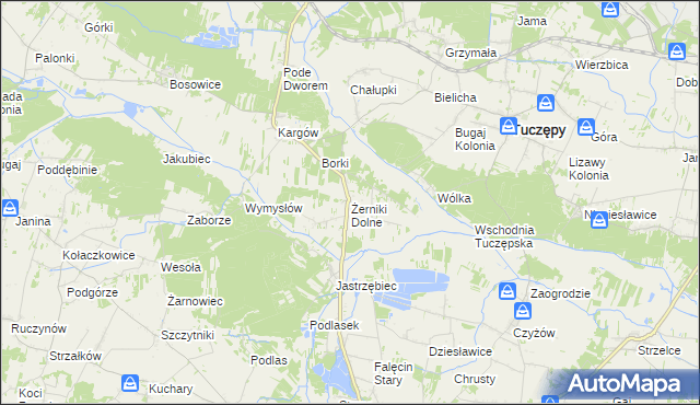 mapa Żerniki Dolne, Żerniki Dolne na mapie Targeo