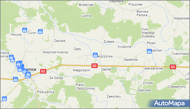 mapa Żeszczynka, Żeszczynka na mapie Targeo