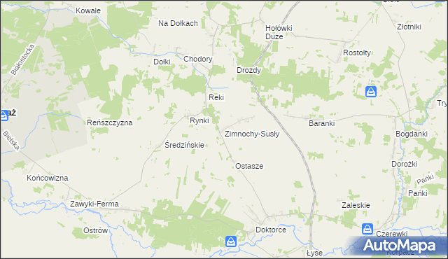 mapa Zimnochy-Susły, Zimnochy-Susły na mapie Targeo