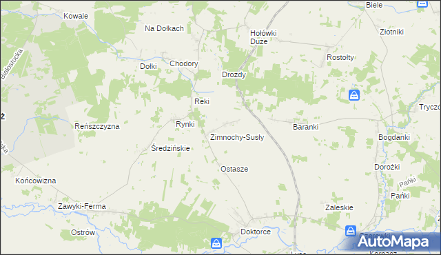 mapa Zimnochy-Świechy, Zimnochy-Świechy na mapie Targeo