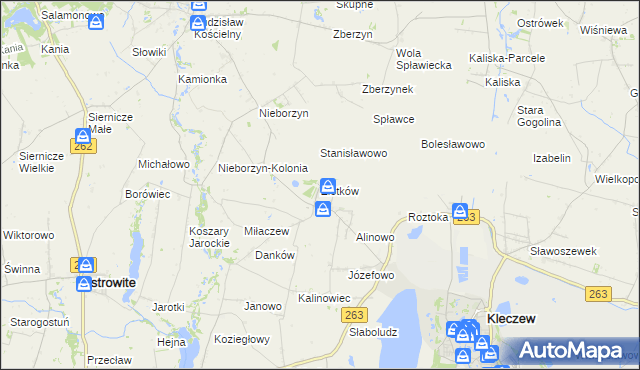 mapa Złotków, Złotków na mapie Targeo