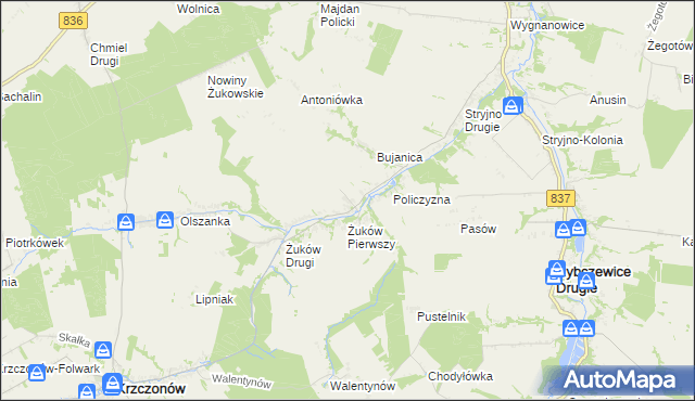 mapa Żuków-Kolonia, Żuków-Kolonia na mapie Targeo