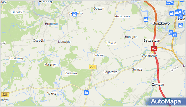 mapa Żuława, Żuława na mapie Targeo