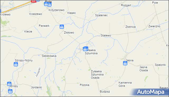 mapa Żuławka Sztumska, Żuławka Sztumska na mapie Targeo