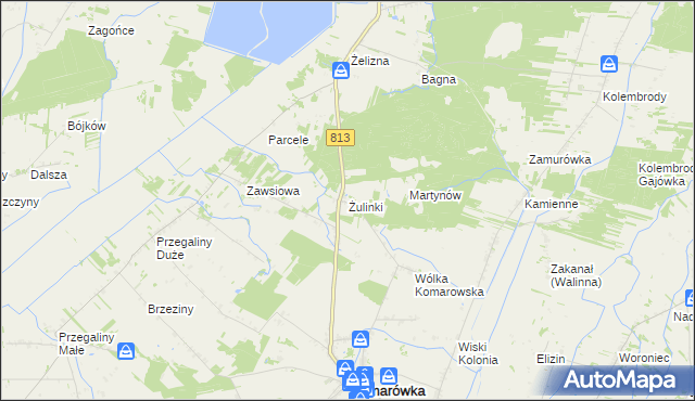 mapa Żulinki, Żulinki na mapie Targeo