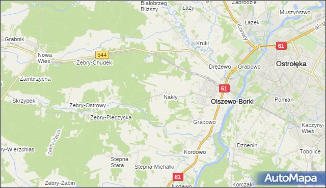 mapa Nakły, Nakły na mapie Targeo