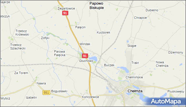 mapa Bielczyny, Bielczyny na mapie Targeo